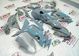 Kawasaki Ninja 650 Fairings (2020-2025) Nardo Gray, Blue by KingsMotorcycleFairings.com