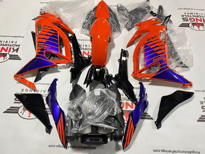 Kawasaki Ninja 650 Fairings (2020-2025) Orange, Purple Stripe at KingsMotorcycleFairings.com