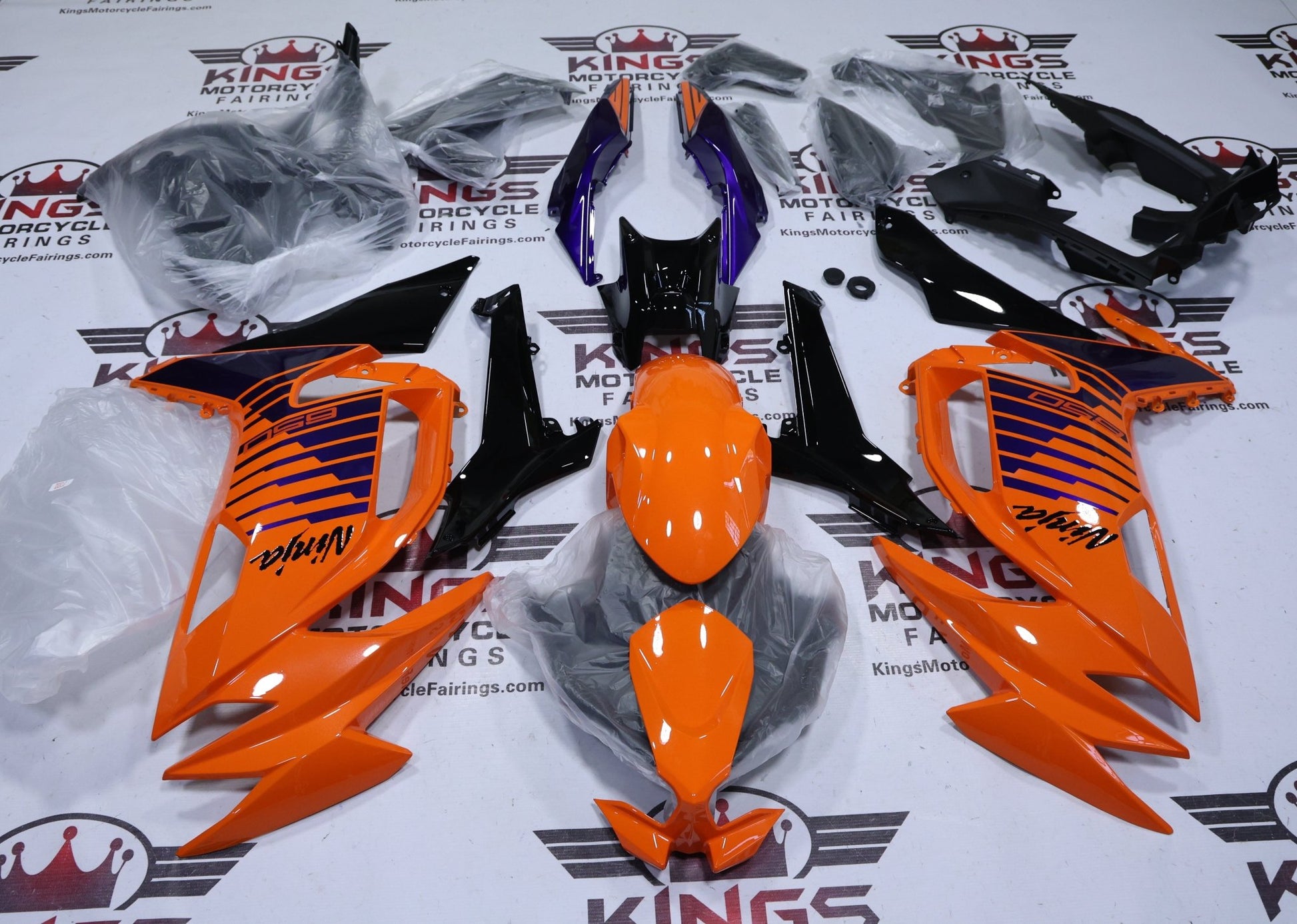 Kawasaki Ninja 650 Fairings (2020-2025) Orange, Purple at KingsMotorcycleFairings.com