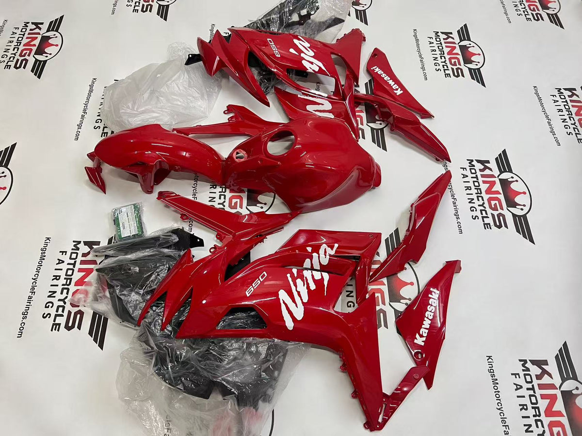 Kawasaki Ninja 650 Fairings (2020-2025) Red, White from KingsMotorcycleFairings.com