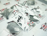 Kawasaki Ninja 650 Fairings (2020-2025) White Gloss, Black at KingsMotorcycleFairings.com