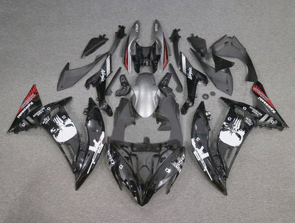 Kawasaki Ninja 650R Fairings (2017-2019) Black, Silver, White Punisher at KingsMotorcycleFairings.com