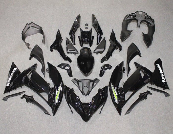 Kawasaki Ninja 650R Fairings (2017-2019) Black, White, Green at KingsMotorcycleFairings.com
