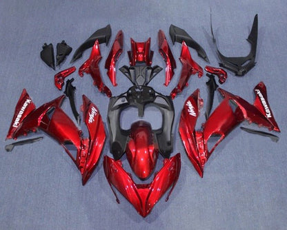 Kawasaki Ninja 650R Fairings (2017-2019) Candy Red, White at KingsMotorcycleFairings.com