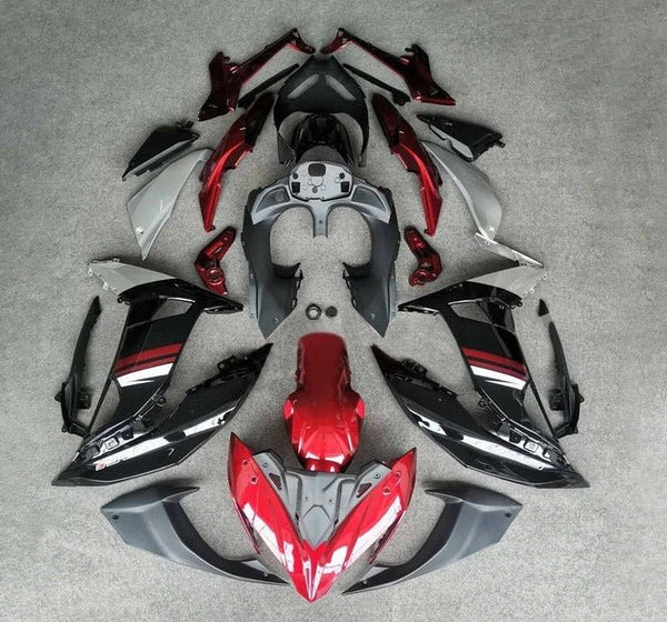 Kawasaki Ninja 650R Fairings (2017-2019) Dark Red, Black at KingsMotorcycleFairings.com