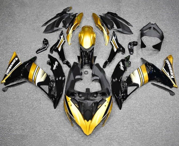 Kawasaki Ninja 650R Fairings (2017-2019) Gold, Black, White at KingsMotorcycleFairings.com