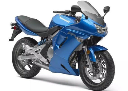 Kawasaki Ninja 650 (2006-2008) Blue, Chrome at KingsMotorcycleFairings.com