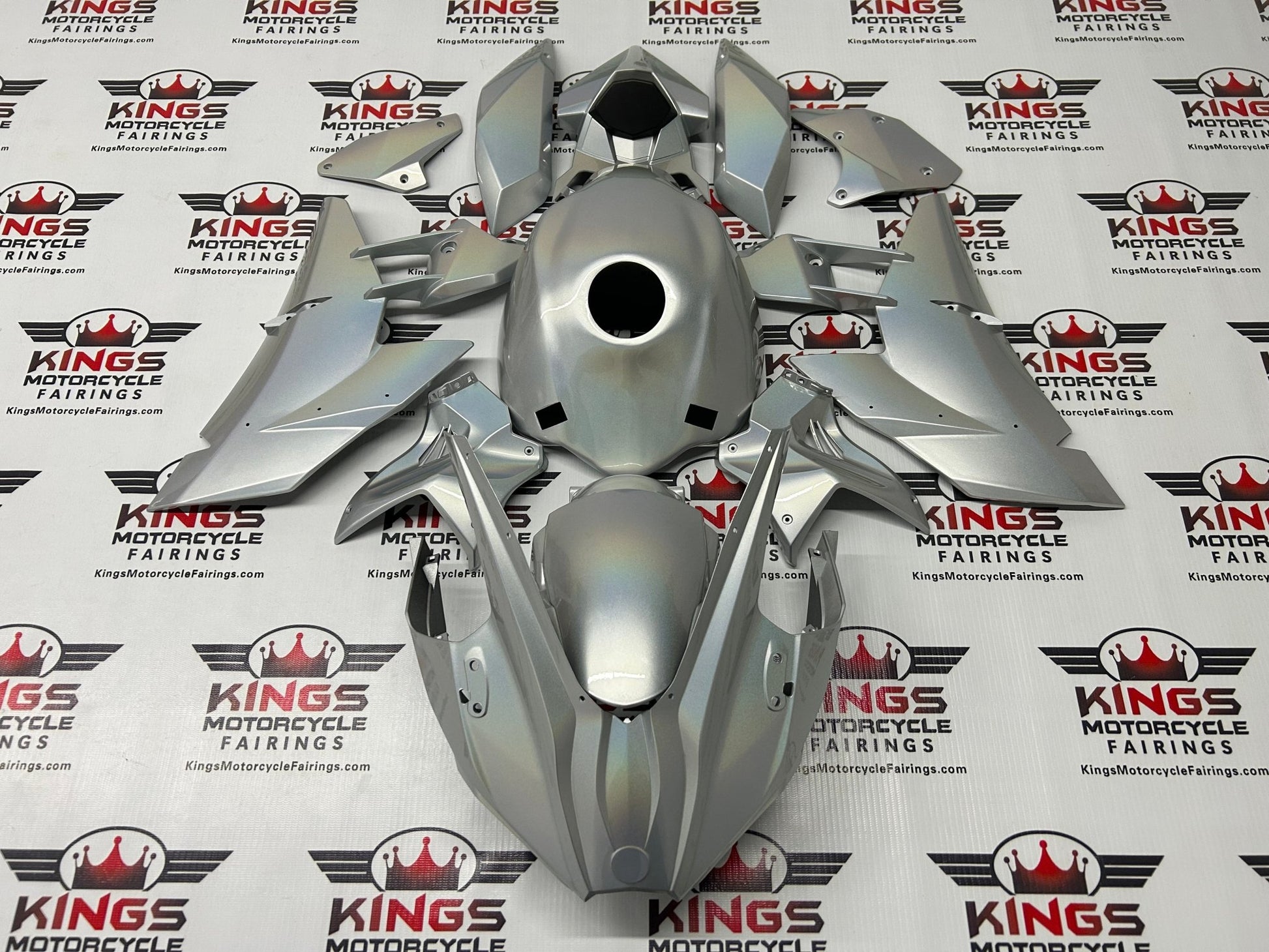 Kawasaki Ninja H2 Fairing Set (2015-2022) Silver Holomatic at KingsMotorcycleFairings.com