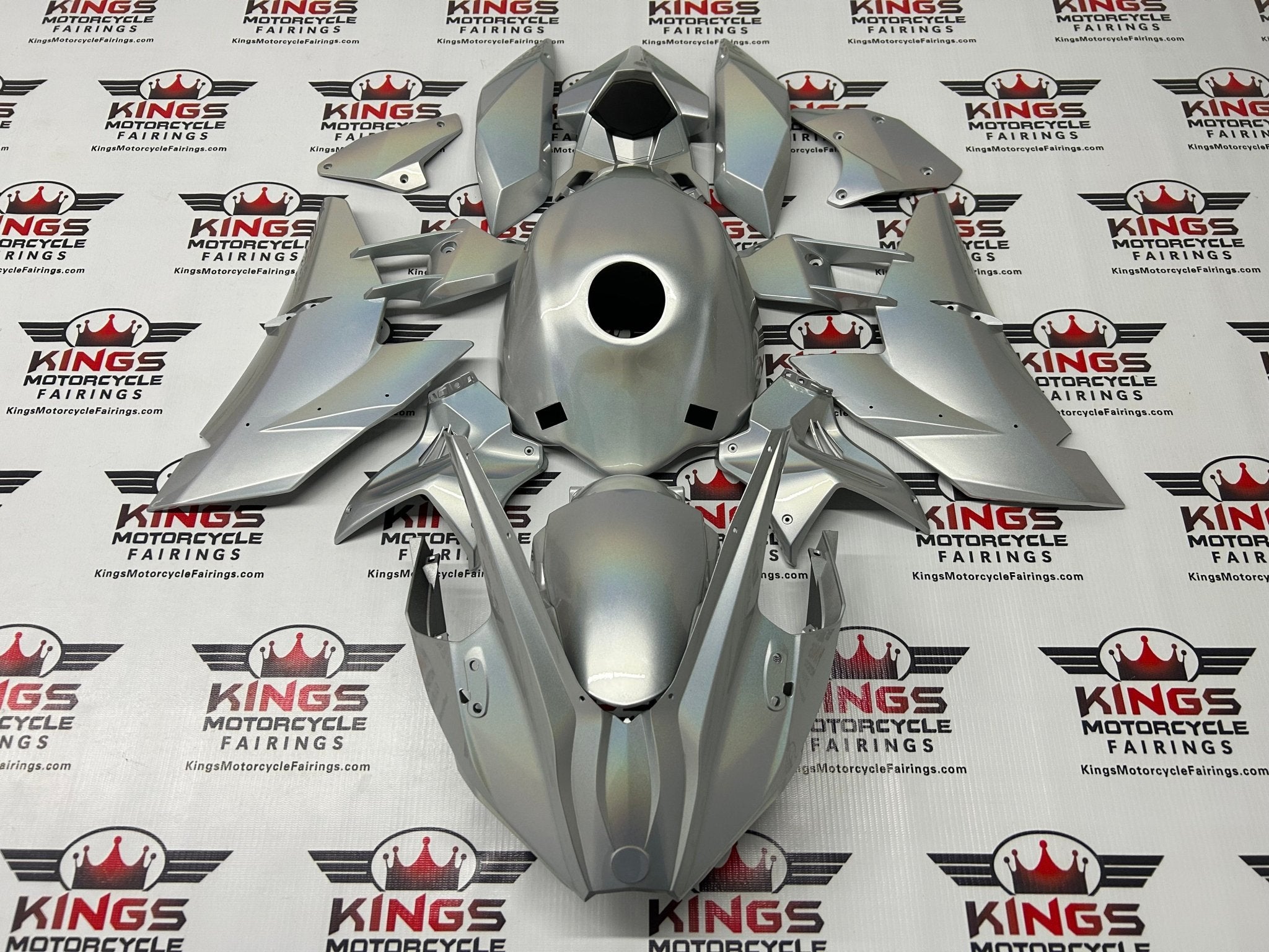 Kawasaki Ninja H2 Fairing Set (2015-2022) Silver Holomatic at KingsMotorcycleFairings.com