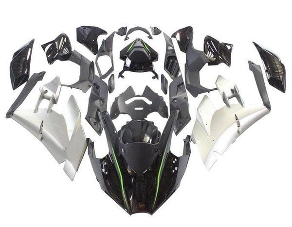 Kawasaki Ninja H2 Fairings (2015-2022) Black, Silver, Green at KingsMotorcycleFairings.com