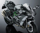 Kawasaki Ninja H2 Fairing set (2015-2022) Faux Carbon Fiber, Matte Gray, Matte Black at KingsMotorcycleFairings.com