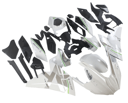 Kawasaki Ninja H2 Fairing set (2015-2022) White, Silver, Green at KingsMotorcycleFairings.com