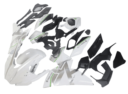 Kawasaki Ninja H2 Fairings (2015-2022) White, Silver, Green at KingsMotorcycleFairings.com