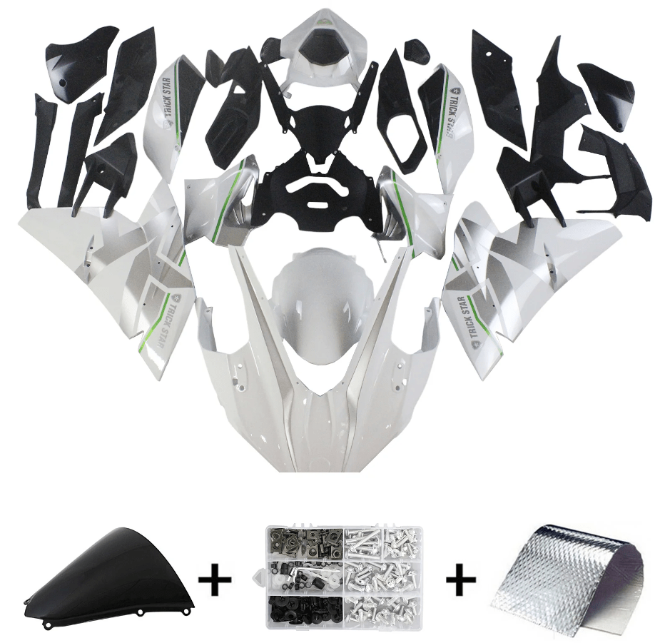 Kawasaki Ninja H2 Fairing kit (2015-2022) White, Silver, Green at KingsMotorcycleFairings.com