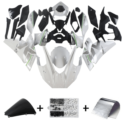 Kawasaki Ninja H2 Fairing kit (2015-2022) White, Silver, Green at KingsMotorcycleFairings.com
