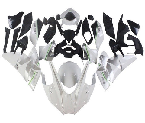Kawasaki Ninja H2 Fairings (2015-2022) White, Silver, Green at KingsMotorcycleFairings.com