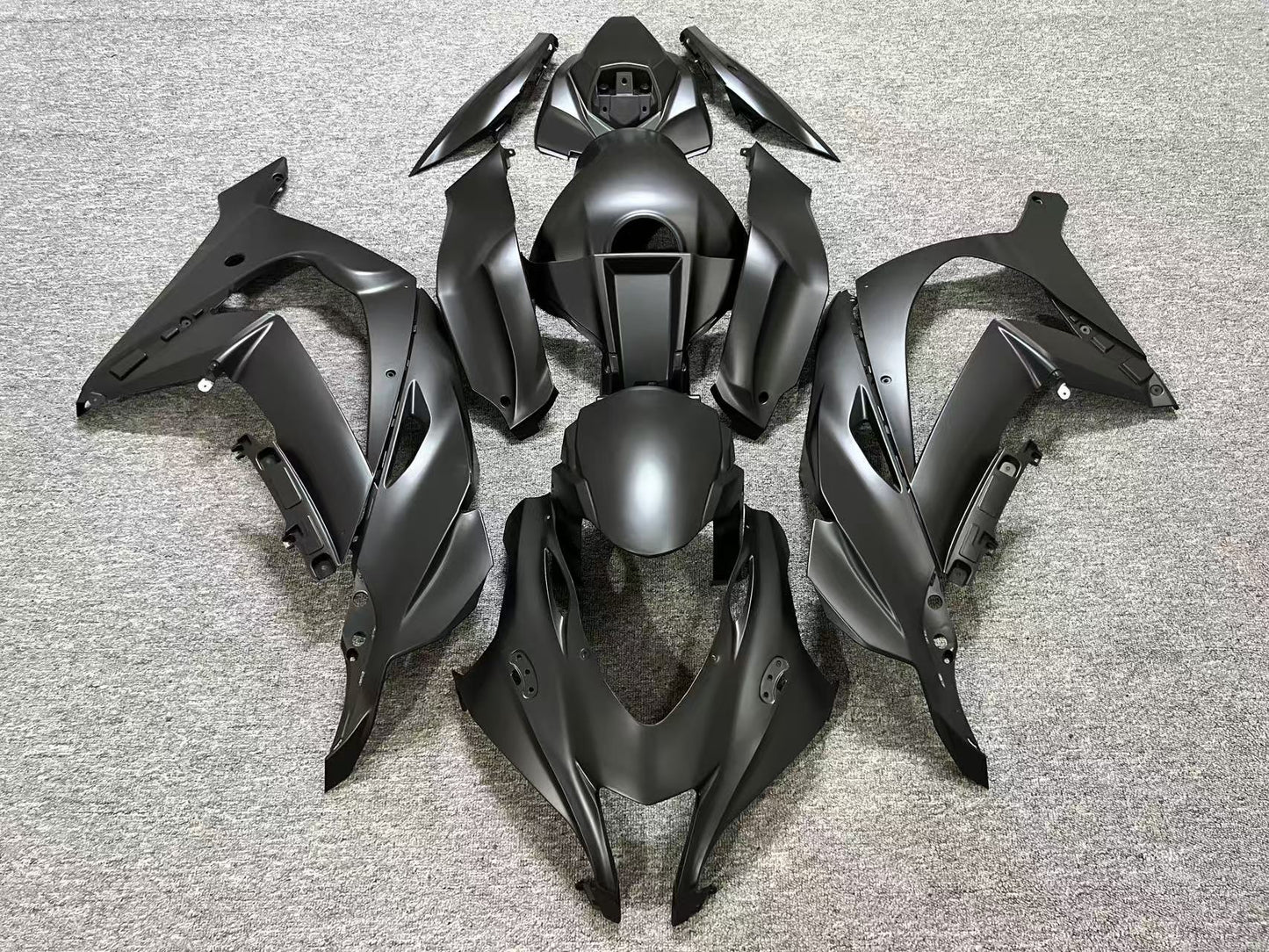 Kawasaki Ninja ZX-10R Fairings (2016-2020) Flat Black at KingsMotorcycleFairings.com