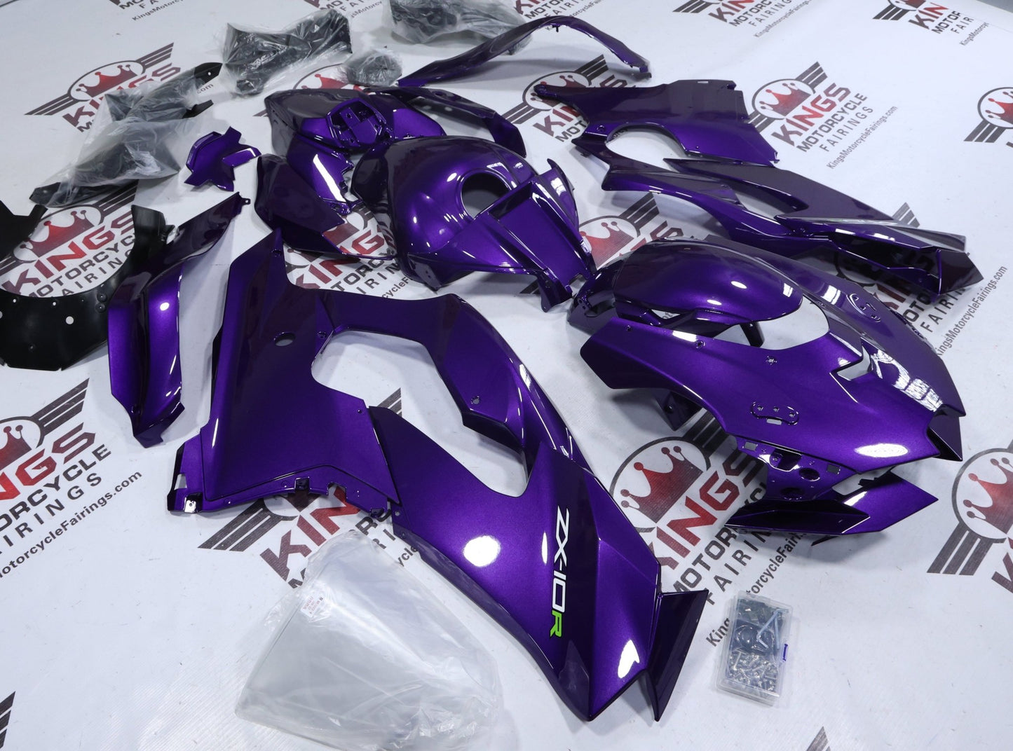 Kawasaki Ninja ZX-10R Fairings (2021-2025) Purple Metallic at KingsMotorcycleFairings.com