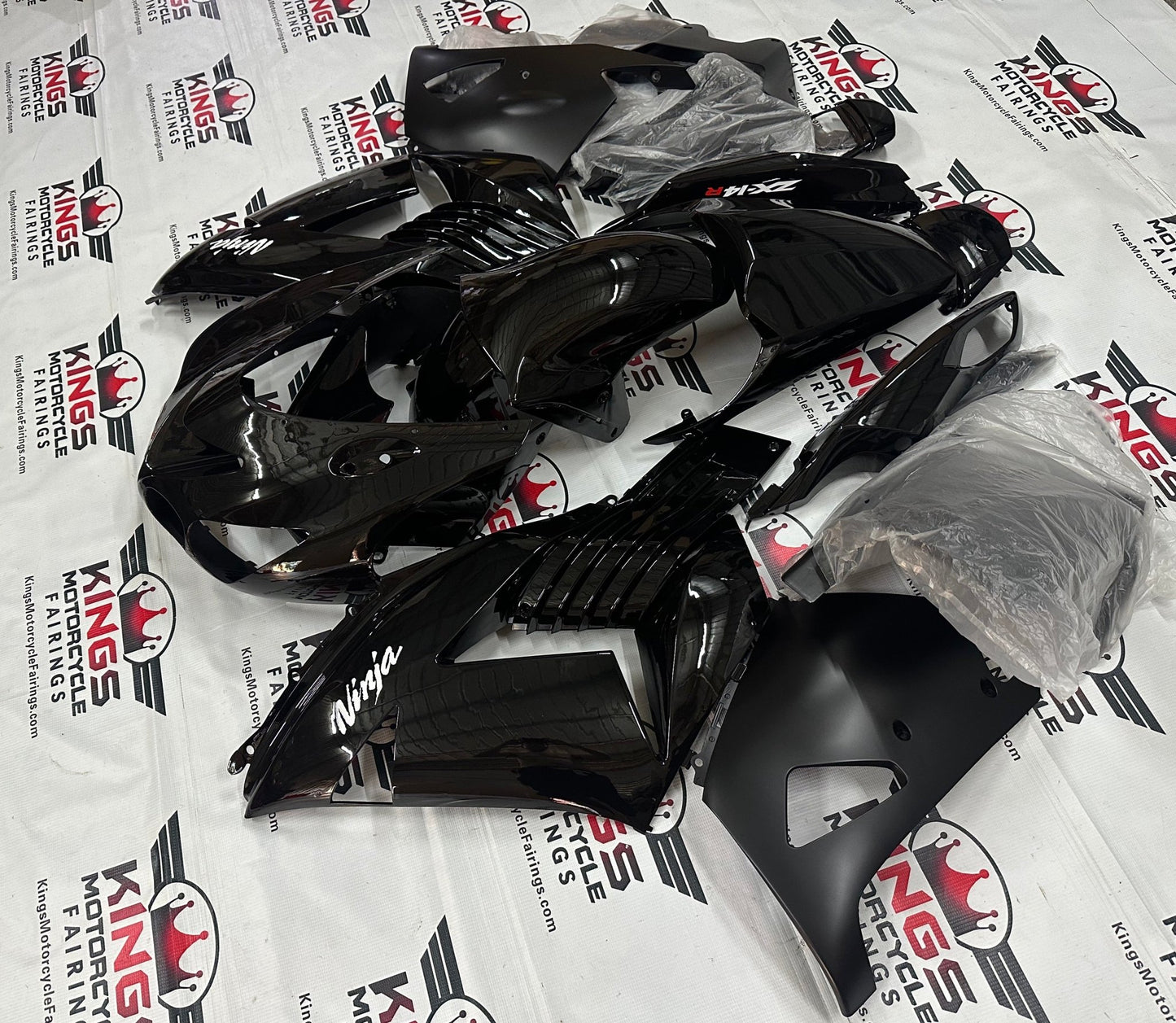 Kawasaki Ninja ZX-14R Fairings (2006-2011) Black, Matte Black, White at KingsMotorcycleFairings.com