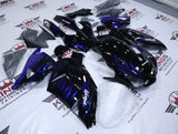 Kawasaki Ninja ZX-14R Fairings (2006-2011) Blue Flames, Black from KingsMotorcycleFairings.com