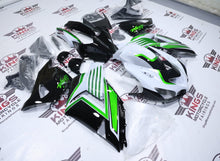 Kawasaki Ninja ZX-14R Fairings (2006-2011) Light Gray, Black, Green from KingsMotorcycleFairings.com