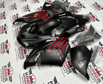 Kawasaki Ninja ZX-14R Fairings (2012-2024) Matte Black, Red, White at KingsMotorcycleFairings.com