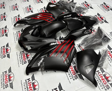 Kawasaki Ninja ZX-14R Fairings (2012-2024) Matte Black, Red at KingsMotorcycleFairings.com