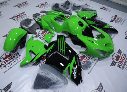 Kawasaki Ninja ZX-14R (2006-2011) Kawi Green, Black, White from KingsMotorcycleFairings.com
