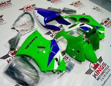 Kawasaki Ninja ZX-6R 636 Fairings (2000-2002) Green, Blue, White at KingsMotorcycleFairings.com