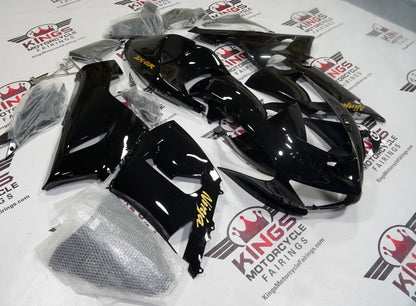 Kawasaki Ninja ZX-6R 636 Fairings (2005-2006) Gloss Black, Gold from KingsMotorcycleFairings.com