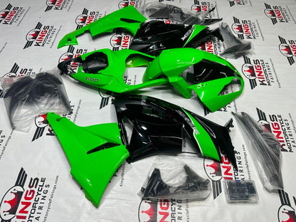 Kawasaki Ninja ZX-6R 636 Fairings (2009-2012) Green, Black, White at KingsMotorcycleFairings.com