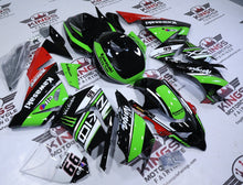 Kawasaki Ninja ZX10R Fairing Kit (2004-2005) Green, Black, Elf 66 at KingsMotorcycleFairings.com