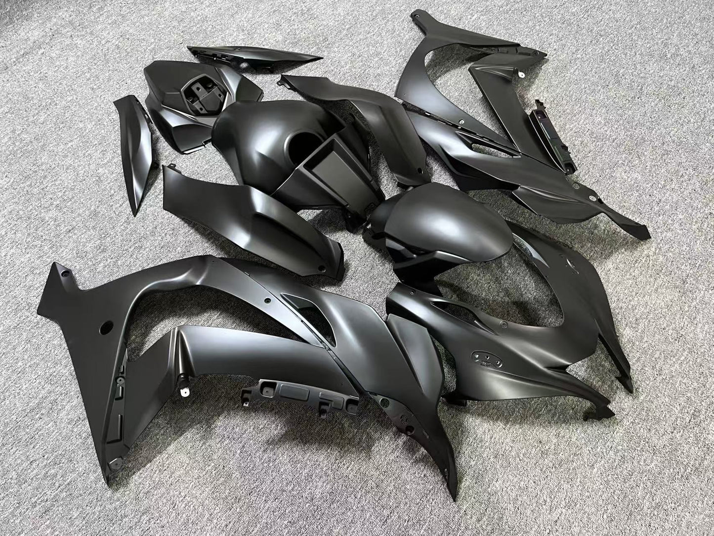 Kawasaki Ninja ZX10R Fairing Kit (2016-2020) Flat Black at KingsMotorcycleFairings.com