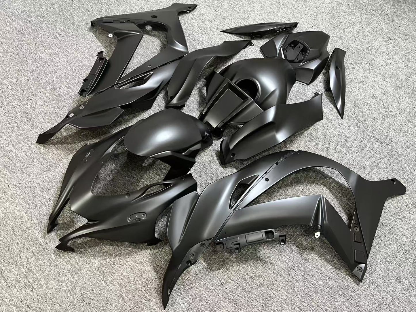 Kawasaki Ninja ZX10R Fairing Set (2016-2020) Flat Black at KingsMotorcycleFairings.com