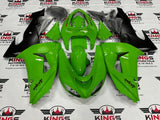 Kawasaki Ninja ZX10R Fairing set (2006-2007) Green, Black at KingsMotorcycleFairings.com
