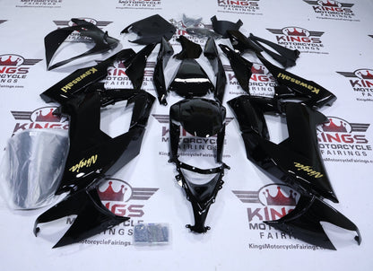 Kawasaki Ninja ZX10R Fairings (2008-2010) Black, Gold Metallic at KingsMotorcycleFairings.com