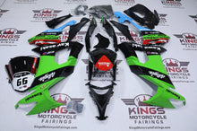 Kawasaki Ninja ZX10R Fairings (2008-2010) Green, Black Motocard Elf from KingsMotorcycleFairings.com