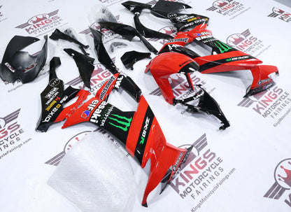 Kawasaki ZX10R Fairings (2008-2010) Red, Black, Green Monster at KingsMotorcycleFairings.com