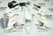 Kawasaki Ninja ZX10R Fairings (2008-2010) White Metallic, Gold at KingsMotorcycleFairings.com