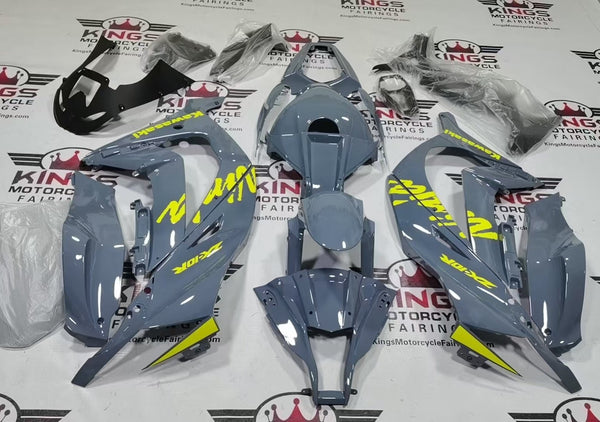 Kawasaki Ninja ZX10R Fairings (2011-2015) Nardo Gray, Yellow at KingsMotorcycleFairings.com