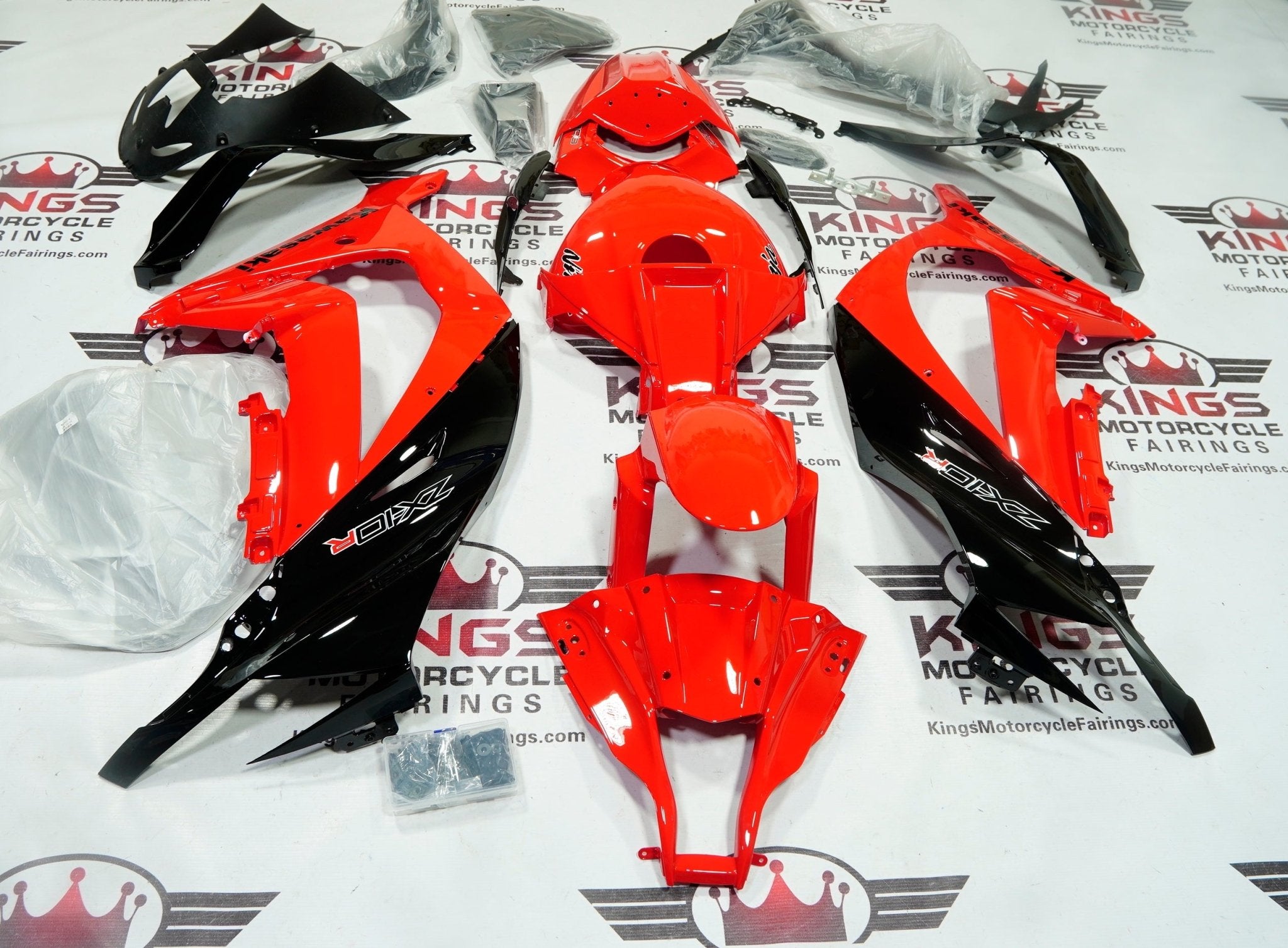 Kawasaki Ninja ZX10R Fairings (2011-2015) Red, Black Gloss at KingsMotorcycleFairings.com