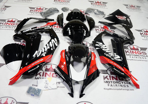 Kawasaki Ninja ZX10R Fairings (2016-2020) Black, Red, White Spark at KingsMotorcycleFairings.com