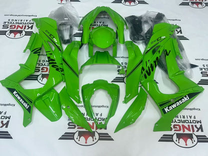 Kawasaki Ninja ZX10R Fairings (2016-2020) Gloss Green, Black, White at KingsMotorcycleFairings.com