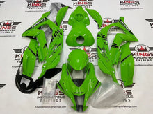Kawasaki Ninja ZX10R Fairings (2016-2020) Green Lime, Black Stripe, White from KingsMotorcycleFairings.com