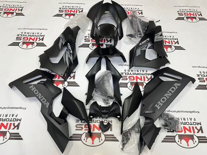 Kawasaki Ninja ZX10R Fairings (2016-2020) Matte Black, Gray at KingsMotorcycleFairings.com