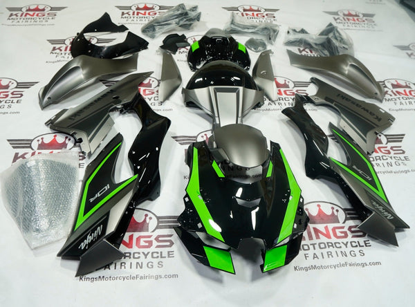 Kawasaki Ninja ZX10R Fairings (2021-2025) Black, Green, Matte Silver, Matte Black at KingsMotorcycleFairings.com