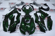 Kawasaki Ninja ZX10R Fairings (2021-2025) Dark Green, White at KingsMotorcycleFairings.com