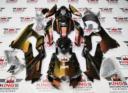 Kawasaki Ninja ZX10R Fairings (2021-2025) Gold, Pink Chameleon at KingsMotorcycleFairings.com