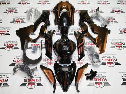 Kawasaki Ninja ZX10R Fairings (2021-2025) Gold, Pink Chameleon from KingsMotorcycleFairings.com