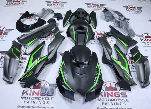 Kawasaki Ninja ZX10R Fairings (2021-2025) Matte Black, Matte Gray, Green, White at KingsMotorcycleFairings.com